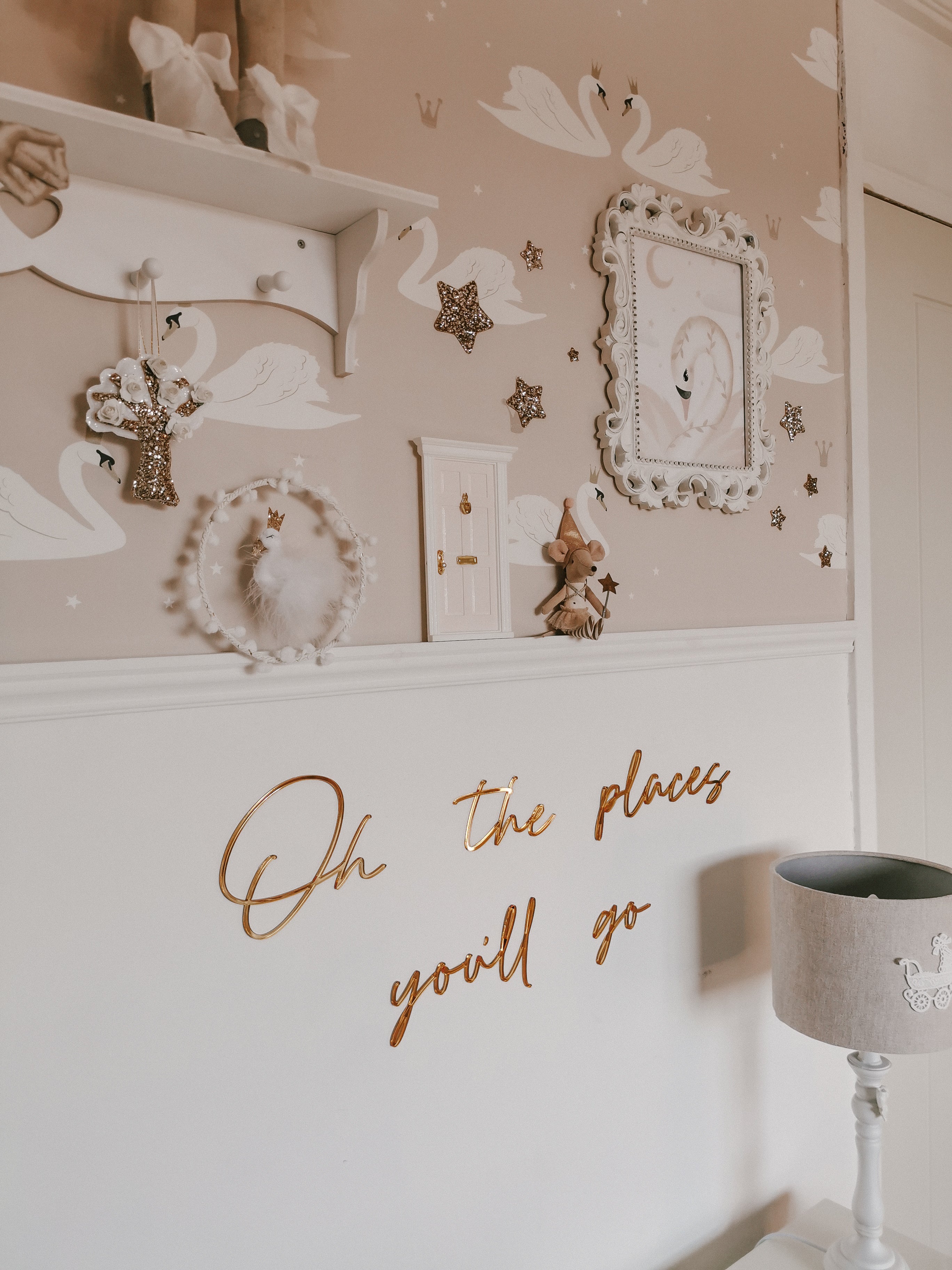 “Oh the places you'll go" Mirrored Wall Quote