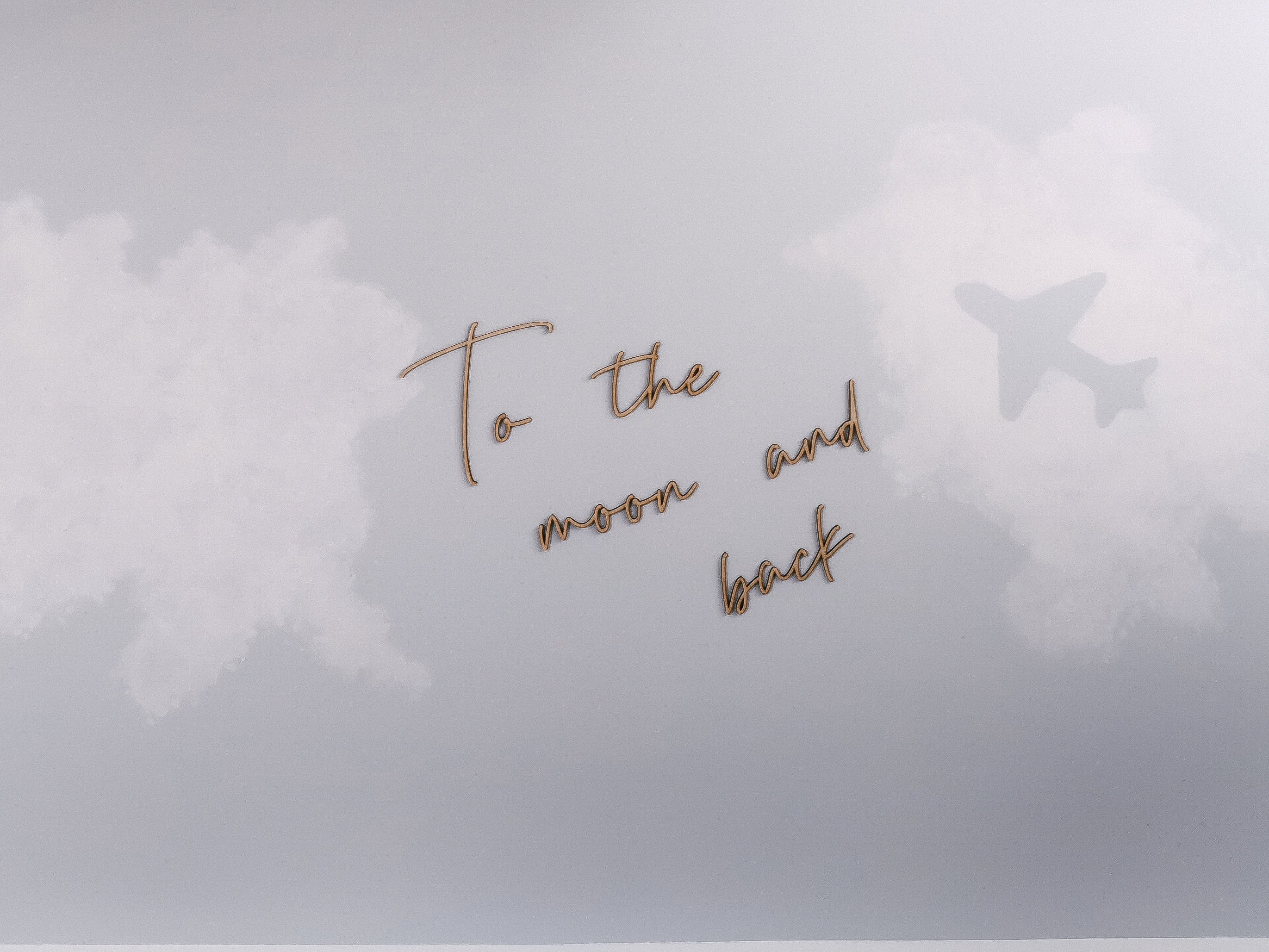 "To the moon and back" Wooden Wall Quote
