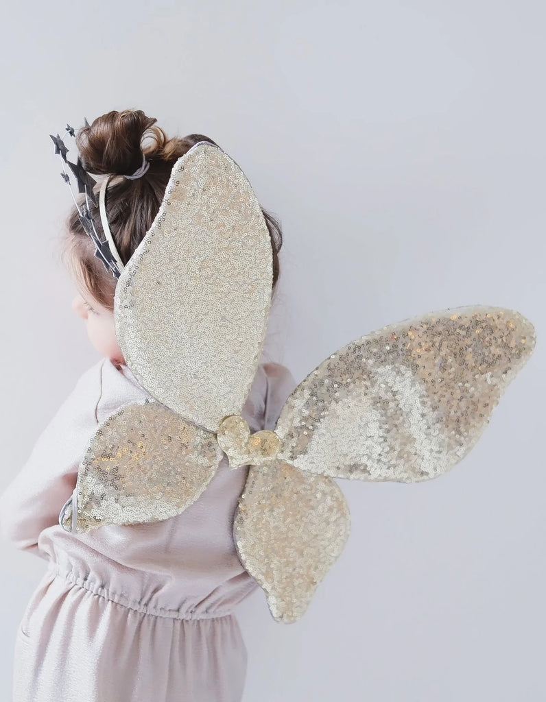 Gold Sparkle Sequin Wings