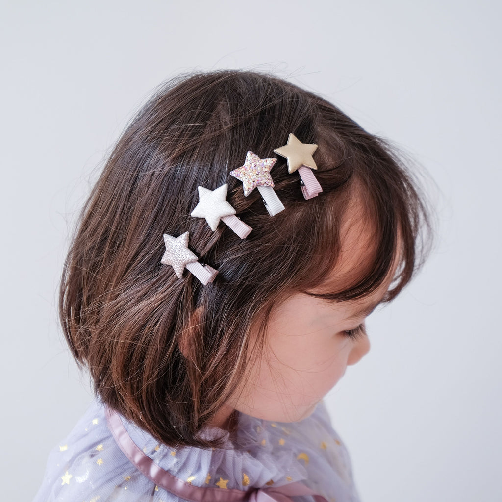 Sugarplum star & moon mini clips