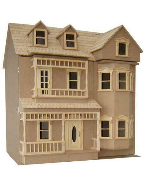 Dolls House (Unpainted Flat Pack Kit) Scale 1:12