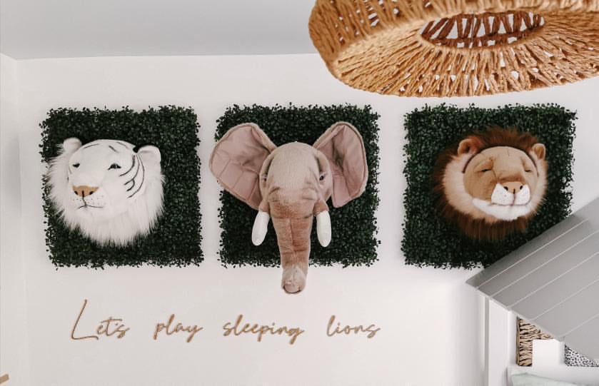 “Let's play sleeping lions” Wooden Wall Quote