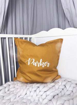 Mustard Personalised Cushion