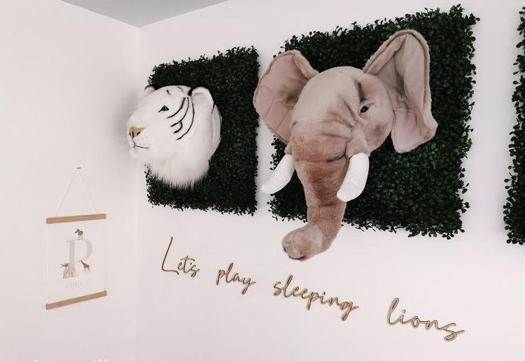 “Let's play sleeping lions” Wooden Wall Quote